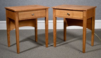 Pr. Pompanoosuc Mills One Drawer End Tables, 2 Of 2  (CTF30)