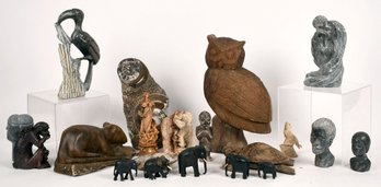 Vintage Animal And Figural Carvings, 20pcs (CTF30)
