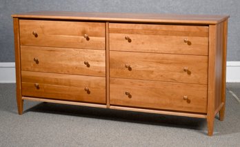 Contemporary Cherry Wood Double Dresser, 1 Of 3 (CTF30)