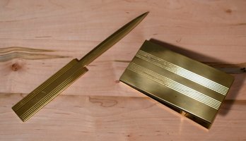 Vintage Cartier Letter Opener And Paper Clamp (CTF10)