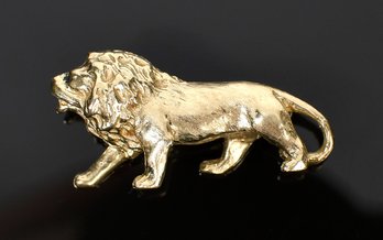 14k Yellow Gold Lion Pin (CTF10)