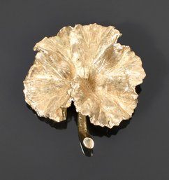 Vintage 14k Gold Geranium Leaf Pin (CTF10)