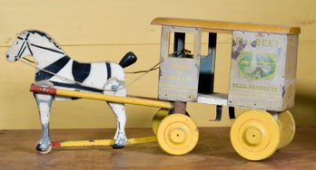 Antique Horse Drawn Milk Wagon Toy (CTF10)