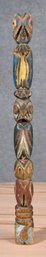 Antique Carved And Painted Totem Pole Model (CTF10)