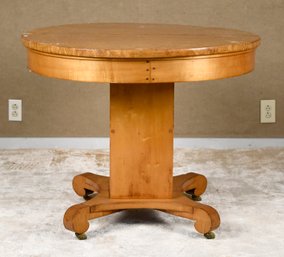 Antique Birdseye Maple Center Table (CTF30)