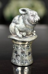F.X. Scappatica Sterling Rabbit Paperweight (CTF10)