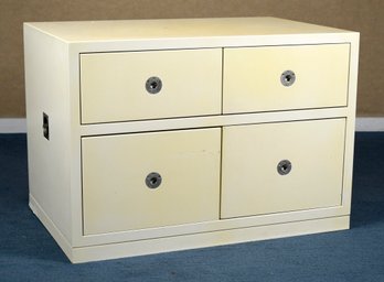 Vintage White Lacquered Console Cabinet (CTF60)