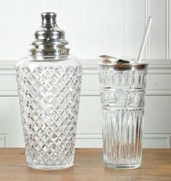 Two Hawkes Crystal Cocktail Shakers (CTF10)