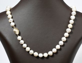 Chinese Freshwater Potato Shaped Pearls W/ 14k Gold Clasp (CTF10)