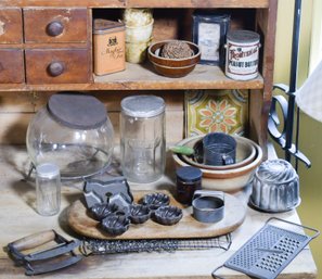 Country Kitchen Ware, Cookie Jar, Tin Ware And More (CTF20)