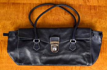 Vintage Prada Navy Leather Bag (CTF10)