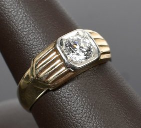 Vintage Men's 14k Gold Diamond Ring (CTF10)