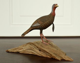 Bill Bowman Carved And Painted Wood Turkey (CTF10)