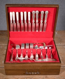 Rogers & Co. Silver Plated Flatware In Case (CTF10)