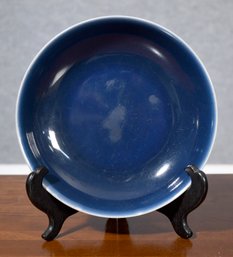 Chinese Porcelain Dark Blue Glazed Plate (CTF10)