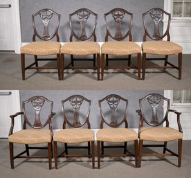 Set Of Eight Antique Hepplewhite  Dining Chairs (CTF30)