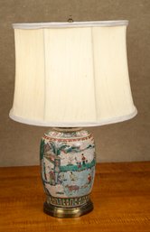 Vintage Chinese Porcelain Ginger Jar Lamp (CTF20)