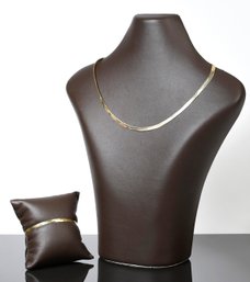 14k Gold Necklace And Bracelet (CTF10)