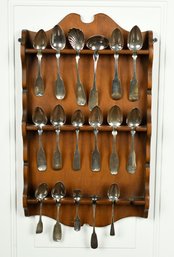 Coin Silver Spoons In Modern Rack (CTF10)