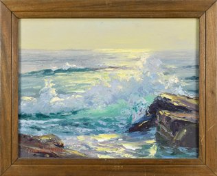 Carolus Verhaeren Oil, Crashing Waves (CTF10)