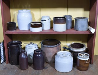 Late 19th C. Earthenware Crockery, 15pcs. (CTF40)