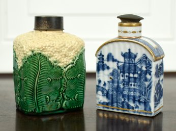 Two Antique Porcelain Tea Caddies (CTF10)