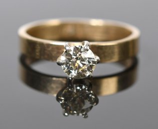 Vintage 14k Gold & Round Diamond Ring (CTF10)