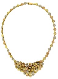 Impressive Italian Tri-Color 14k Gold Necklace (CTF10)
