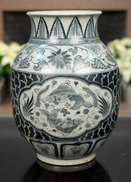 Antique Chinese Koi Fish Vase (CTF20)