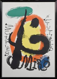 Vintage Joan Miro Pencil Signed Artists Proof, Murales Peintures (CTF10)