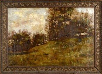 Antique Oil On Canvas, Manner Of George Inness (CTF10)