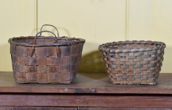 Two Antique Splint Baskets (CTF10)