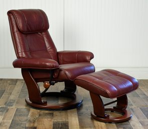 Benchmaster Scandinavian Recliner And Ottoman, 2 Of 2 (CTF30)