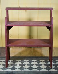 20th C. Bench Made Red Painted Bucket Bench (CTF20)