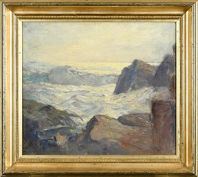 20th C. Oil On Canvas, Coastal Landscape (CTF10)