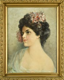 L.C. Perry Oil, Portrait Of Woman (CTF10)