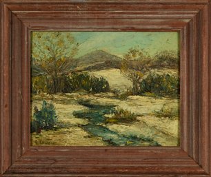 20th C. Oil On Board, Winter Landscape (CTF10)