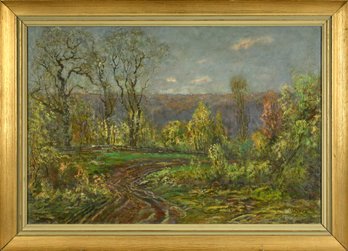 20th C. Irvine Oil On Canvas, Spring Landscape (CTF10)