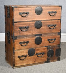 20th C. Two Part Asian Tansu Chest (CTF30)