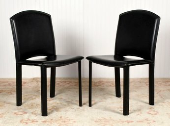 Pr. Black Leather Chairs (CTF20)