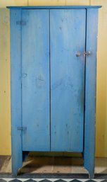 Antique Blue Painted Floor Cupboard (CTF20)