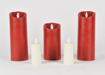 Red Pillar Flameless Battery Candles (CTF10)