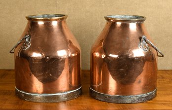 Two 19th C. Copper Milk Pails (CTF20)