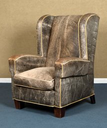 Vintage Leather Wing Chair (CTF20)