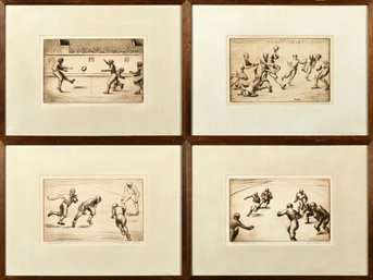 Four Rosamond Tudor Etchings, Football (CTF20)