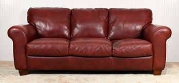 Italsofa Red Leather Sofa (CTF40)