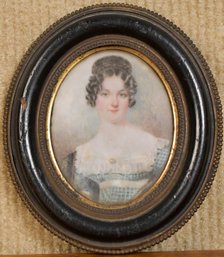 19th C. Miniature Painted Portrait (CTF10)