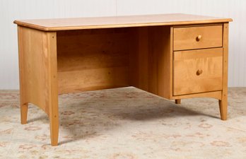 Pompanoosuc Mills Maple Two Drawer Desk, 2 Of 3 (CTF20)