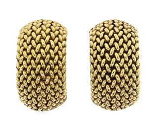 14k Yellow Gold Woven Clip Earrings (CTF10)