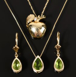 14k Gold Necklaces W/pendants (CTF10)